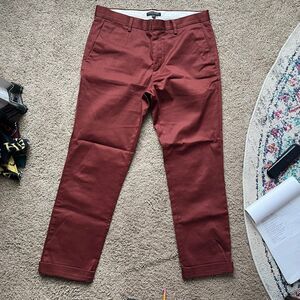 Banana Republic Aiden Slim Fit Chinos 33x32 Auburn Afternoon Stretch
